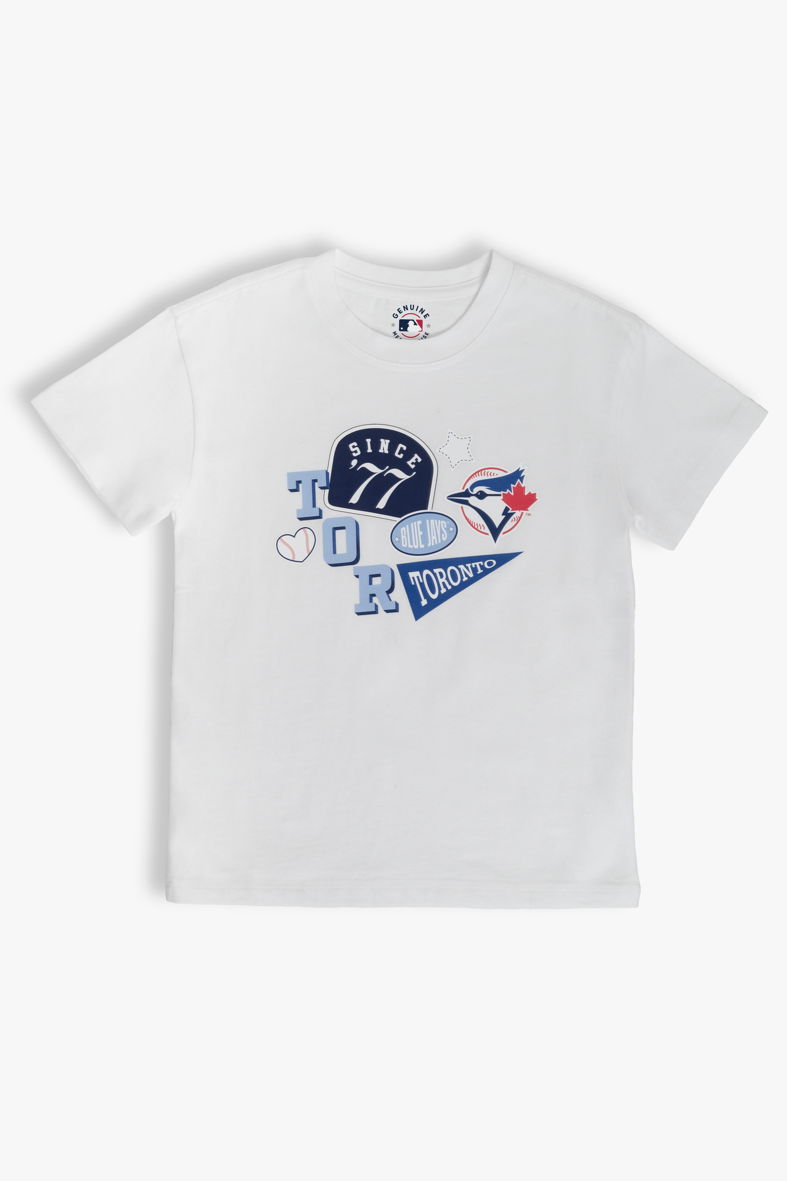 Toronto Blue Jays Since '77 Baby Outfit 2-Piece Set, MLB White T-Shirt & Powder Blue French Terry Pants, Boys & Girls, 9M-4T