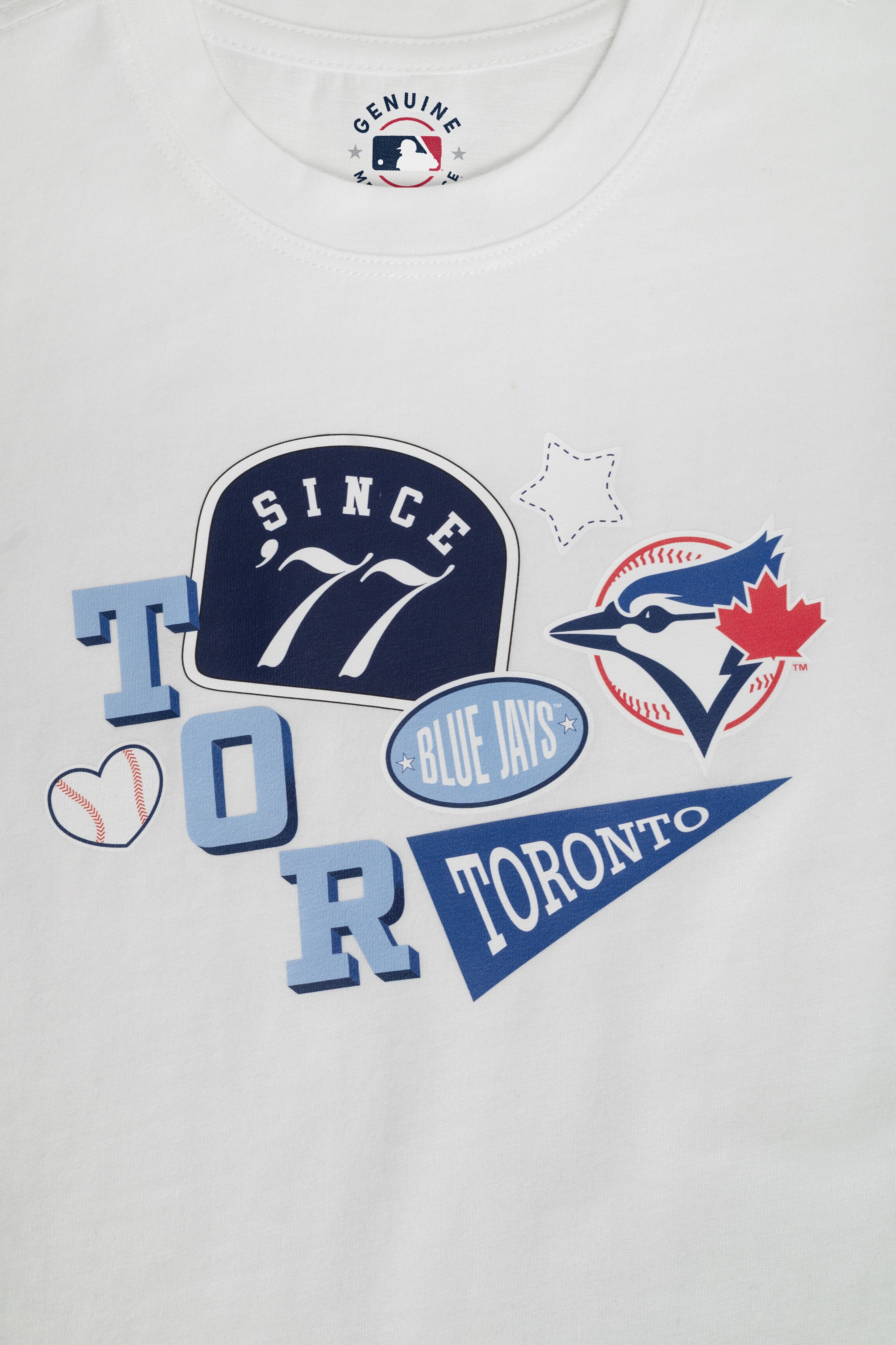 Toronto Blue Jays Since '77 Baby Outfit 2-Piece Set, MLB White T-Shirt & Powder Blue French Terry Pants, Boys & Girls, 9M-4T