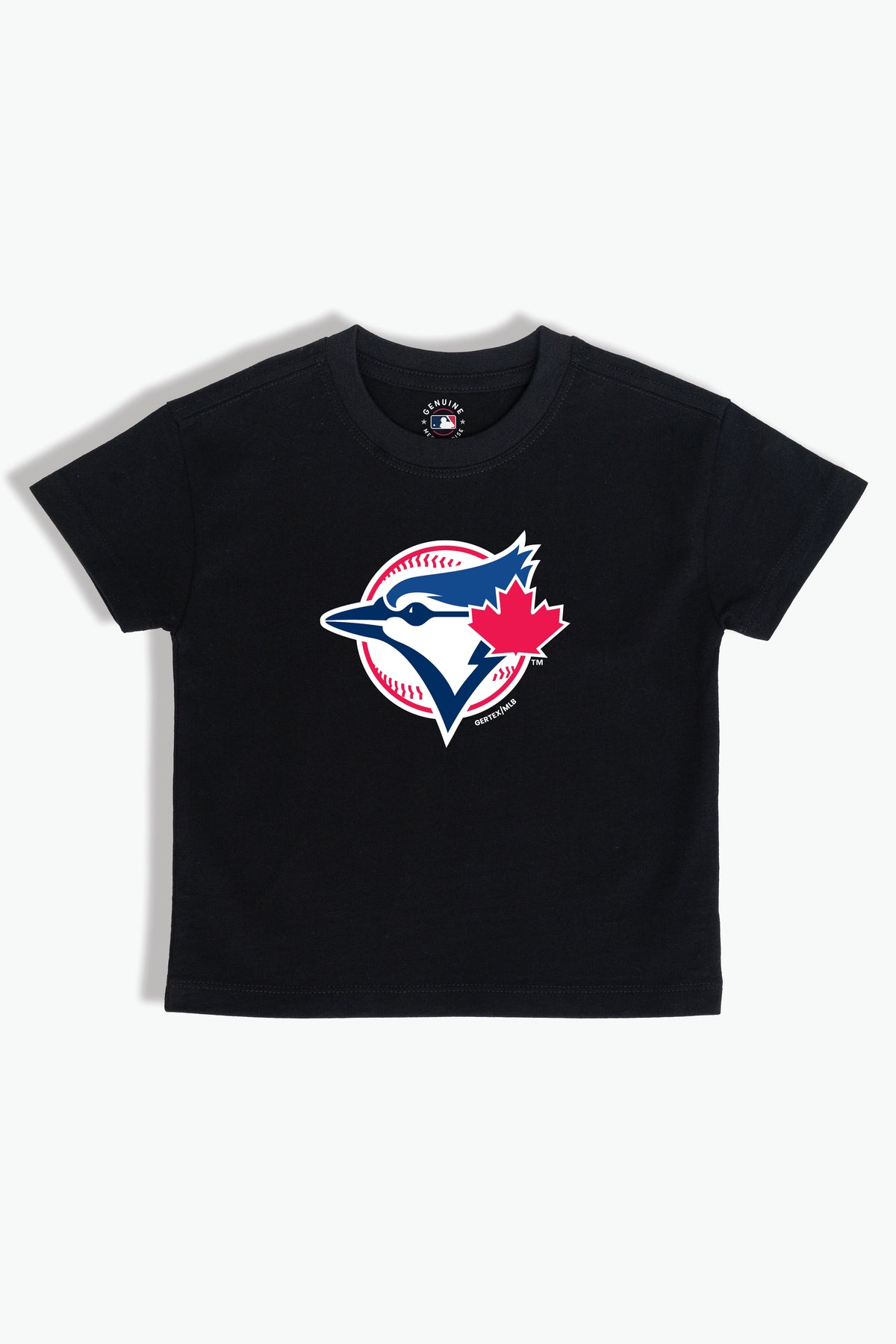 Toronto Blue Jays Baby T-Shirt MLB Infant Toddler Tee, Soft Combed Cotton, Black, 6M-4T