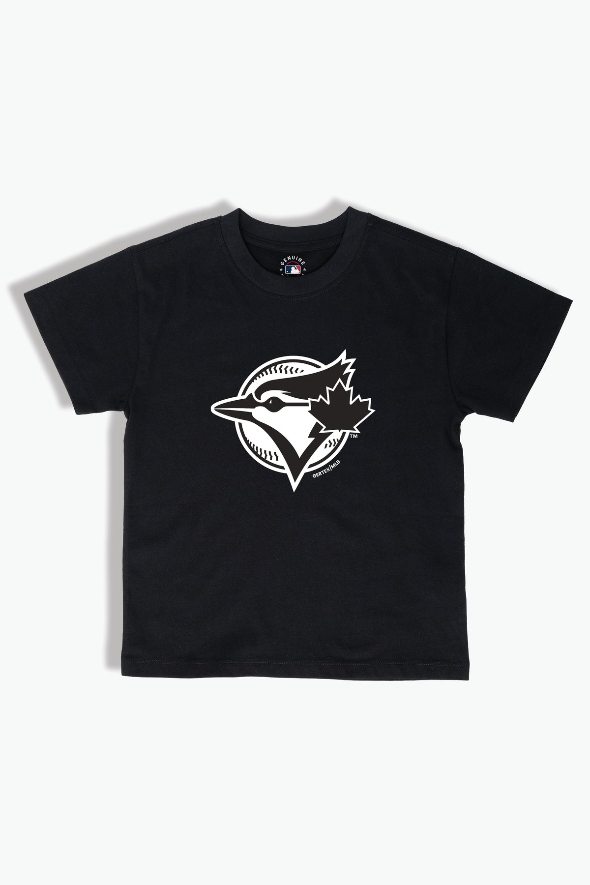 Toronto Blue Jays Baby T-Shirt MLB Infant Toddler Tee, Soft Combed Cotton, Black, 6M-4T