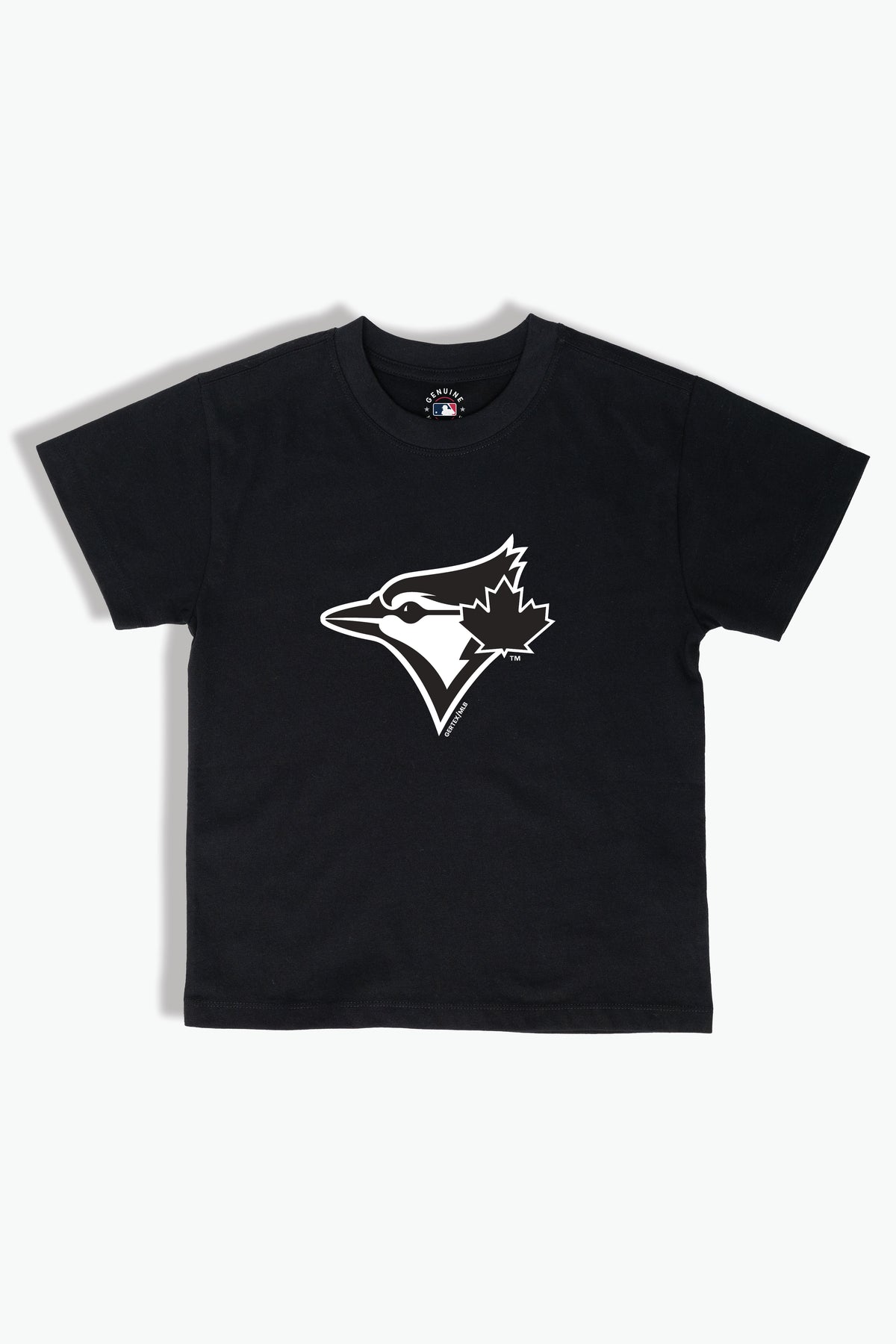 Toronto Blue Jays Baby T-Shirt MLB Infant Toddler Tee, Soft Combed Cotton, Black, 6M-4T