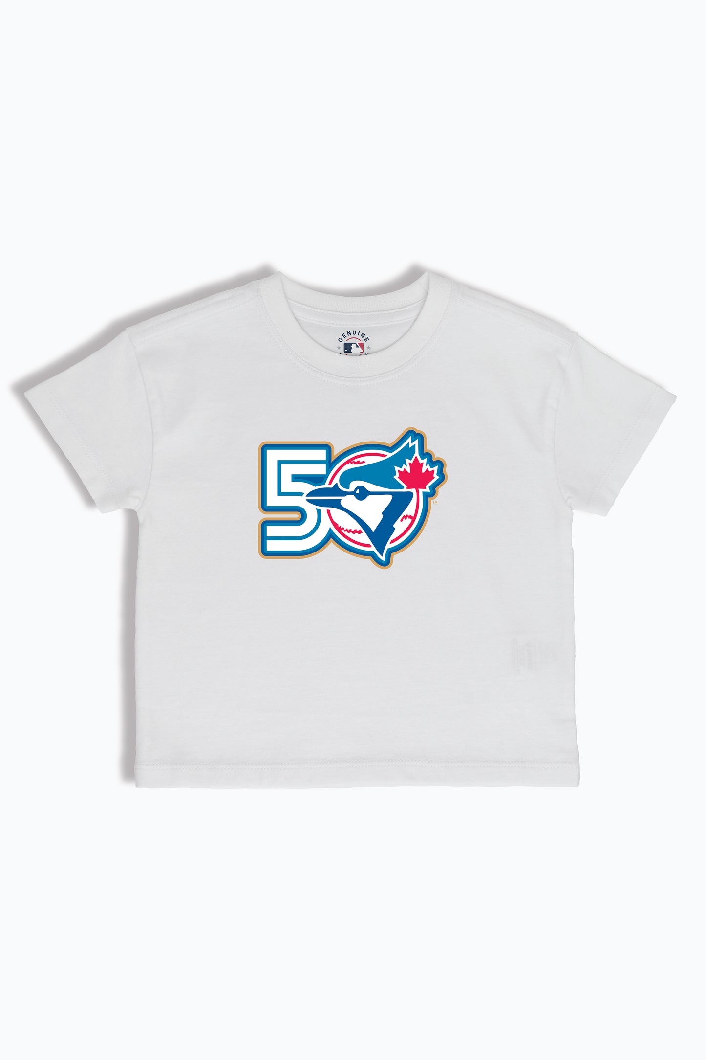 Blue Jays Kids T-Shirt MLB 50th Anniversary Toronto Blue Jays Youth Tee, Soft Combed Cotton, Boys & Girls S-XL