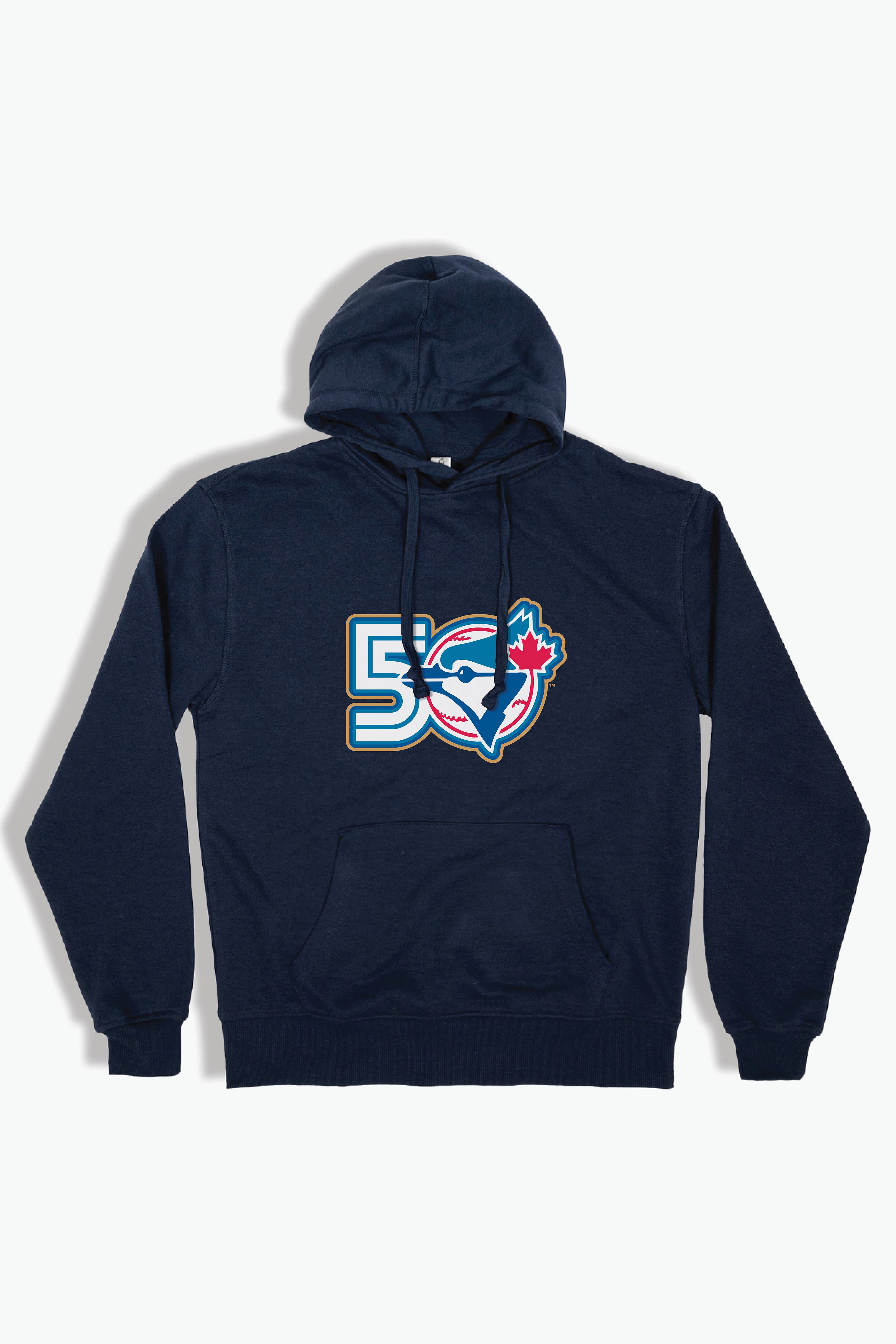 Toronto Blue Jays Hoodie MLB 50th Anniversary Adult Pullover Sweatshirt, Unisex XS-XXL