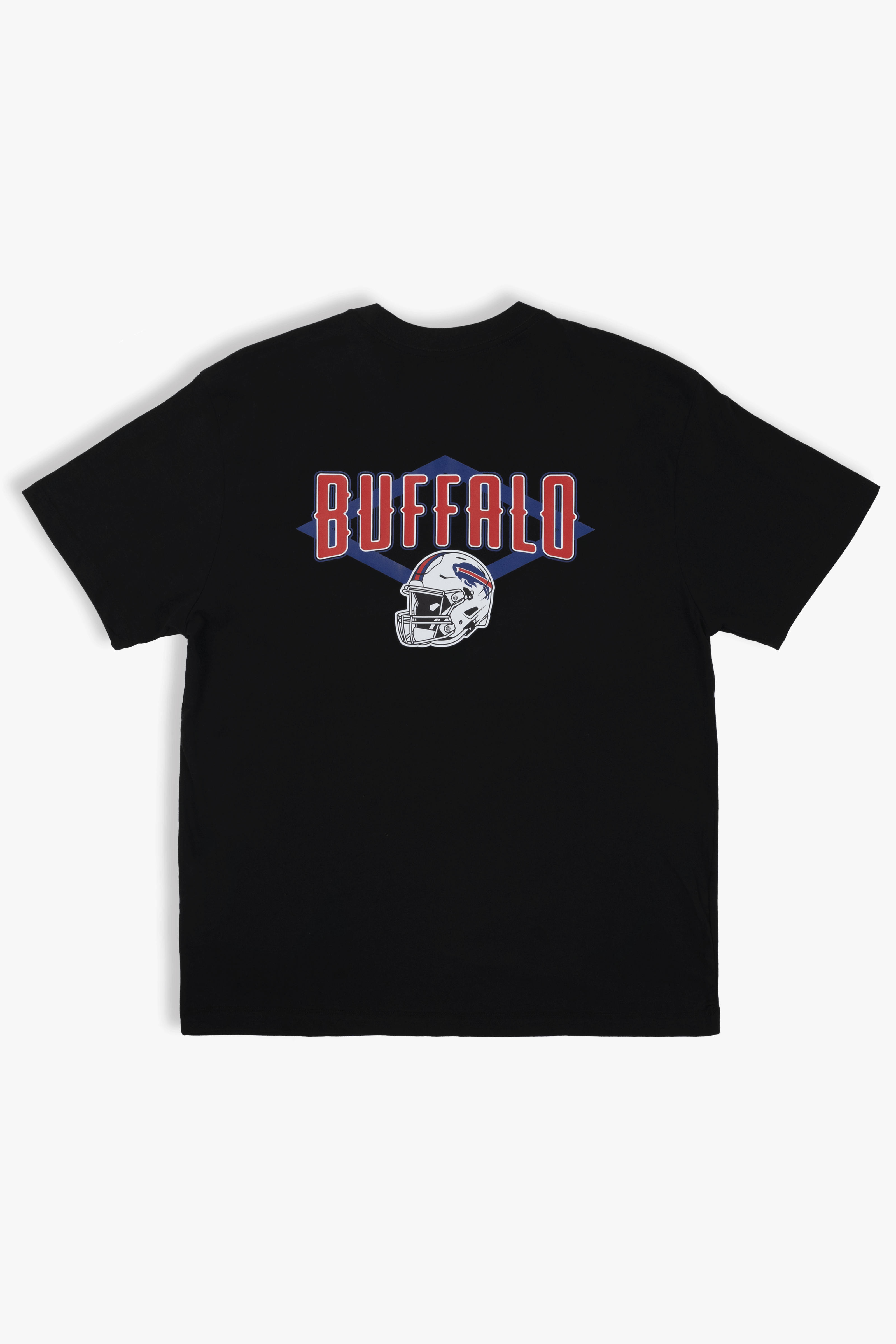 NFL Soft Cloud T-Shirt for Adults with Team Helmet, Front and Back, Black 100% Cotton, Relaxed Boxy Fit, XS-XXL