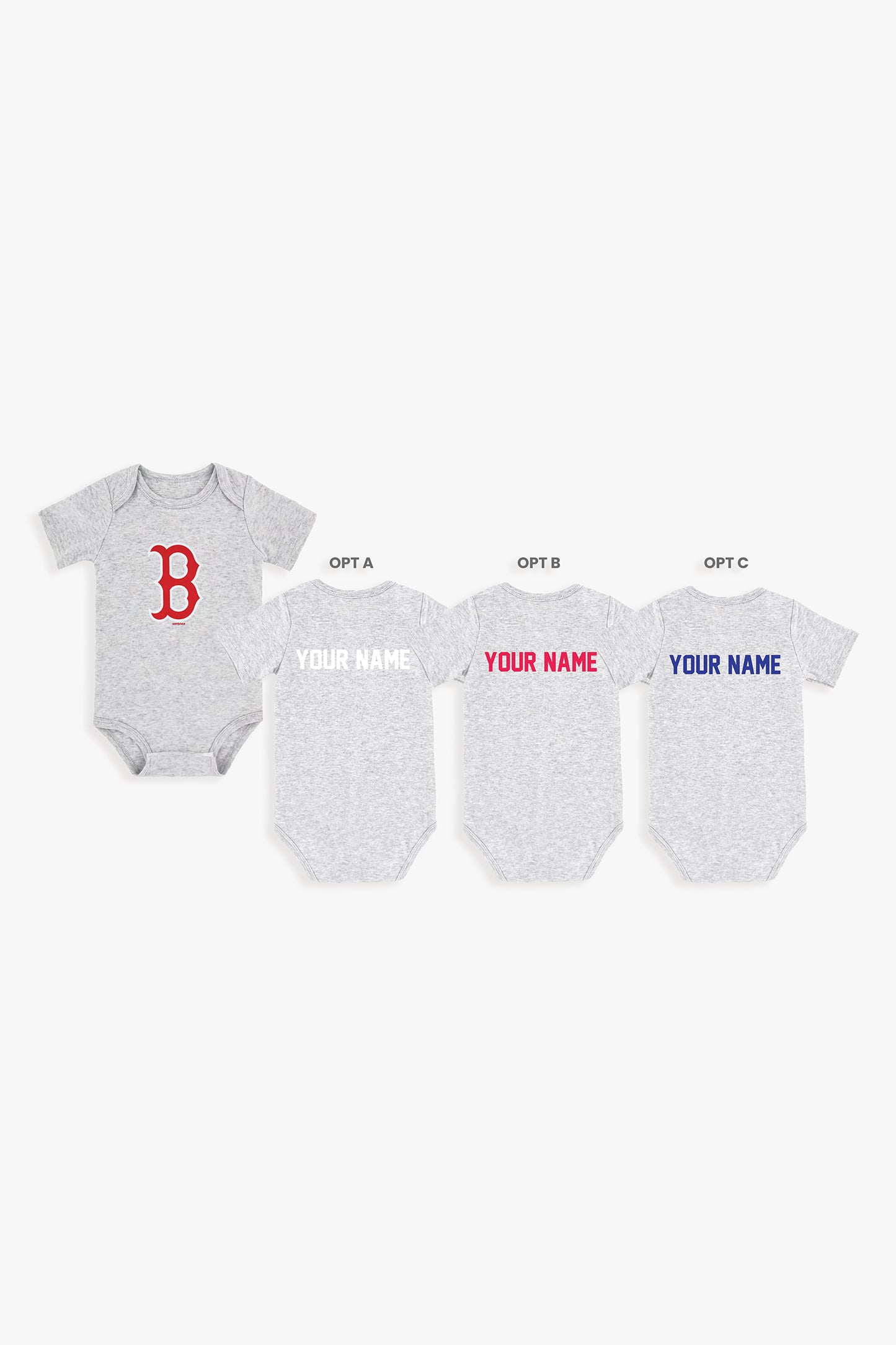 Gertex Customizable MLB Baby Onesie Bodysuit in Grey (6-9 Months)