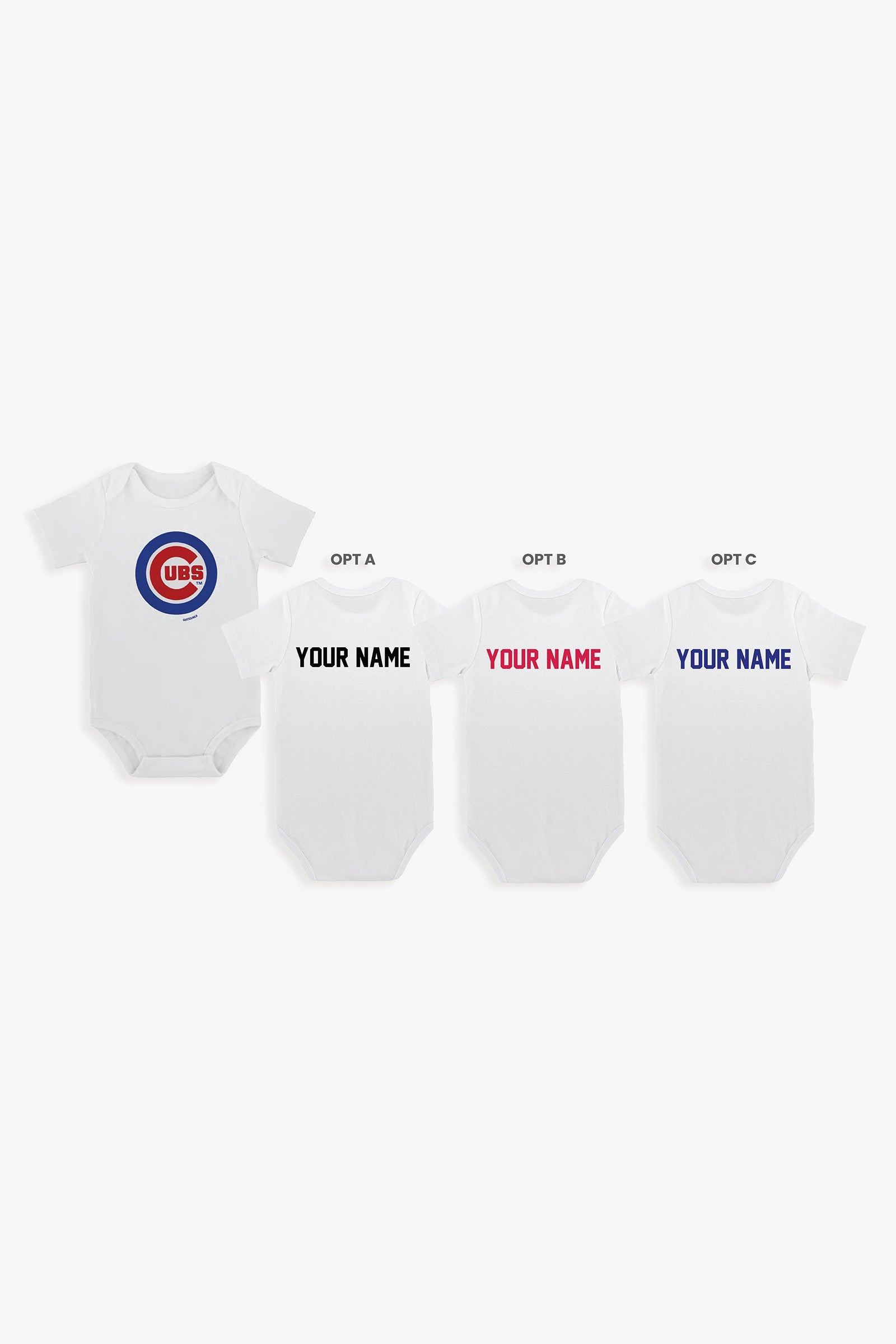 Gertex Customizable MLB Baby Bodysuit in White (18-24 Months)