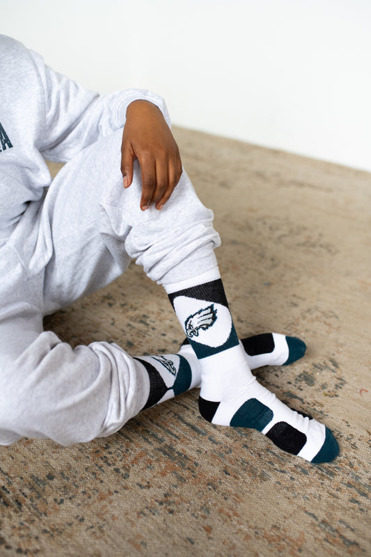 Men's NFL Philadelphia Eagles 3-Pack Sport Crew Fan Socks