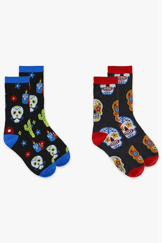 Day of the Dead Halloween Mens Crew Socks