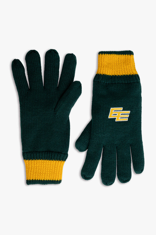 CFL Edmonton Elks Adult Men's Cold Weather Winter Thermal Gloves With Embroidered Team Logo
