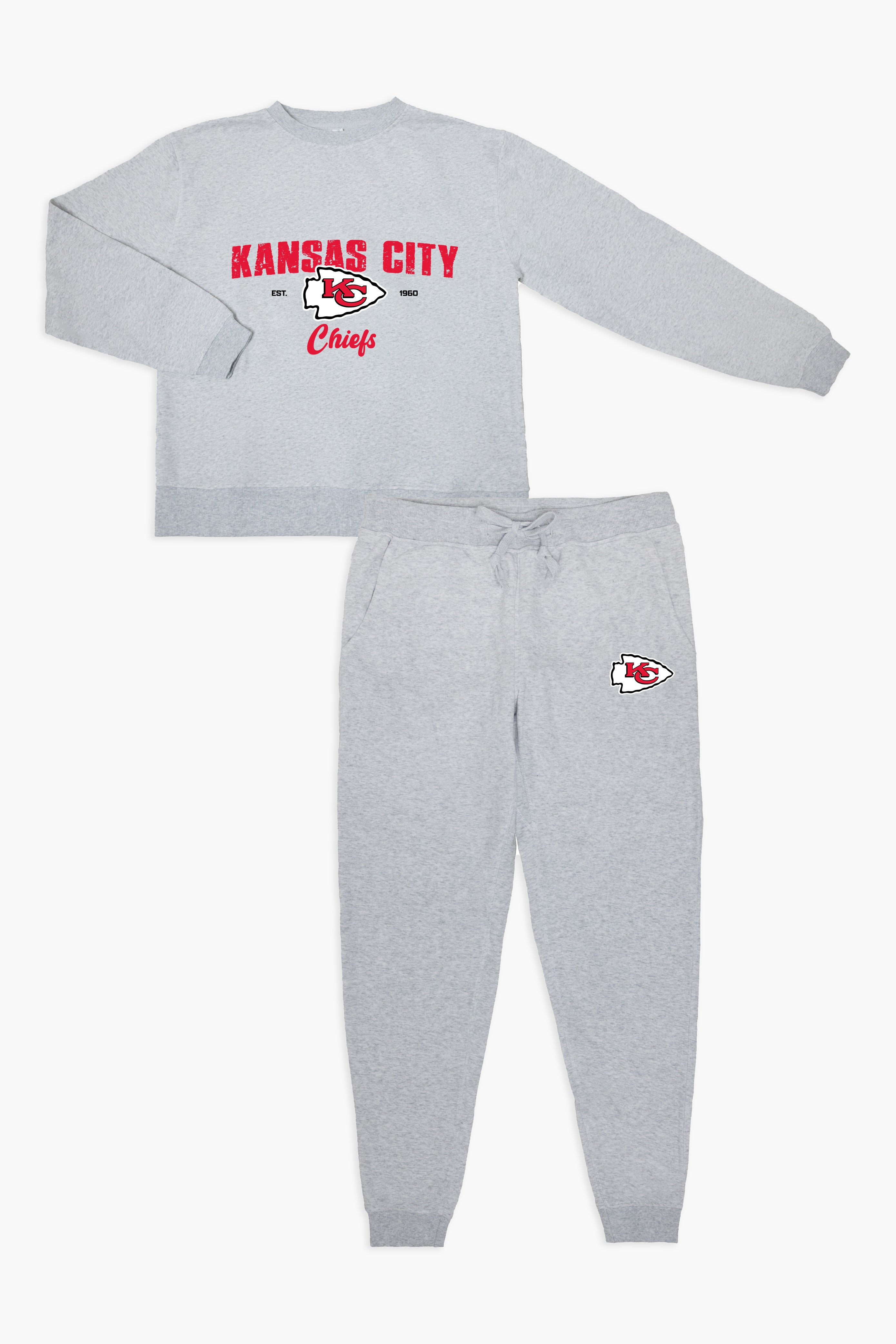 Kansas City Chiefs Grey 2-Piece Pajama Set Gertex