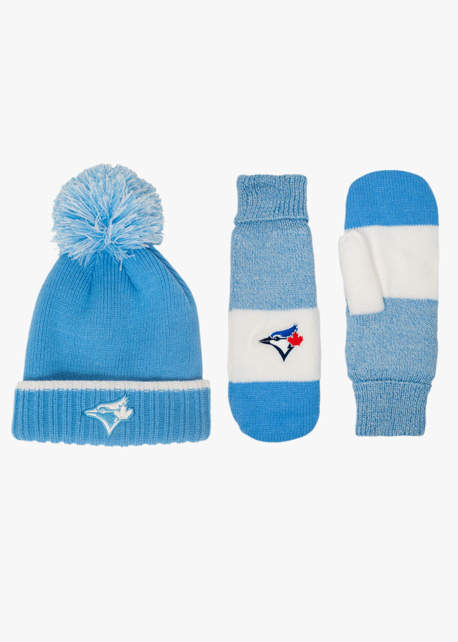 MLB Toronto Blue Jays Ladies Toque & Mittens Winter Bundle