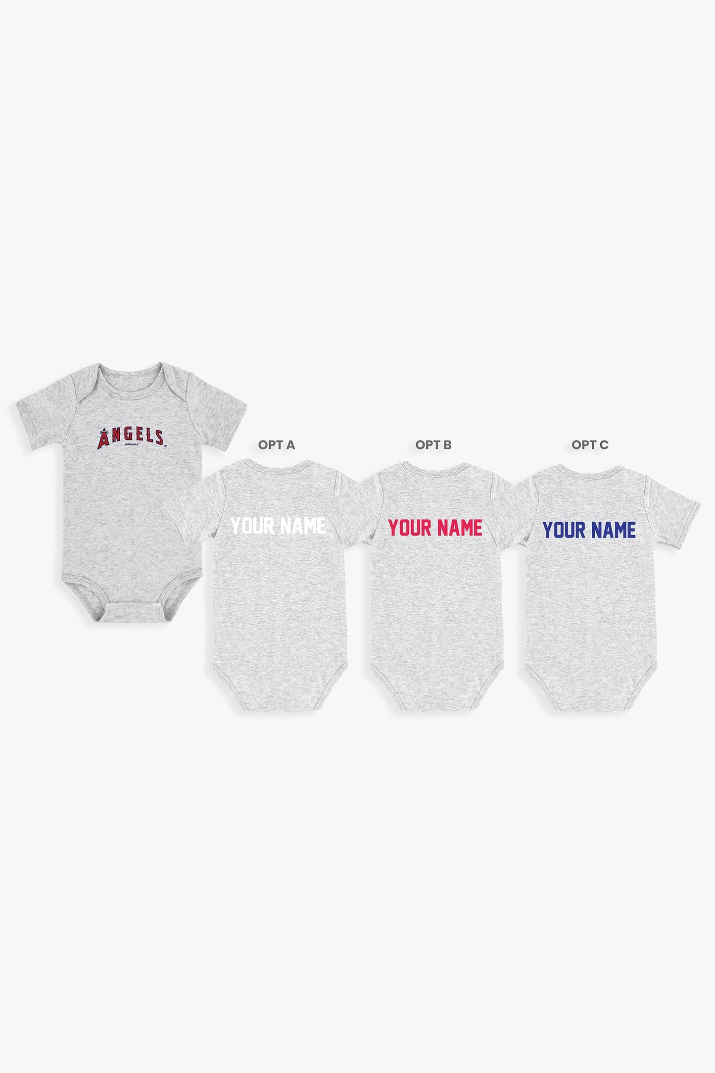 Gertex Customizable MLB Baby Onesie Bodysuit in Grey (12-18 Months)