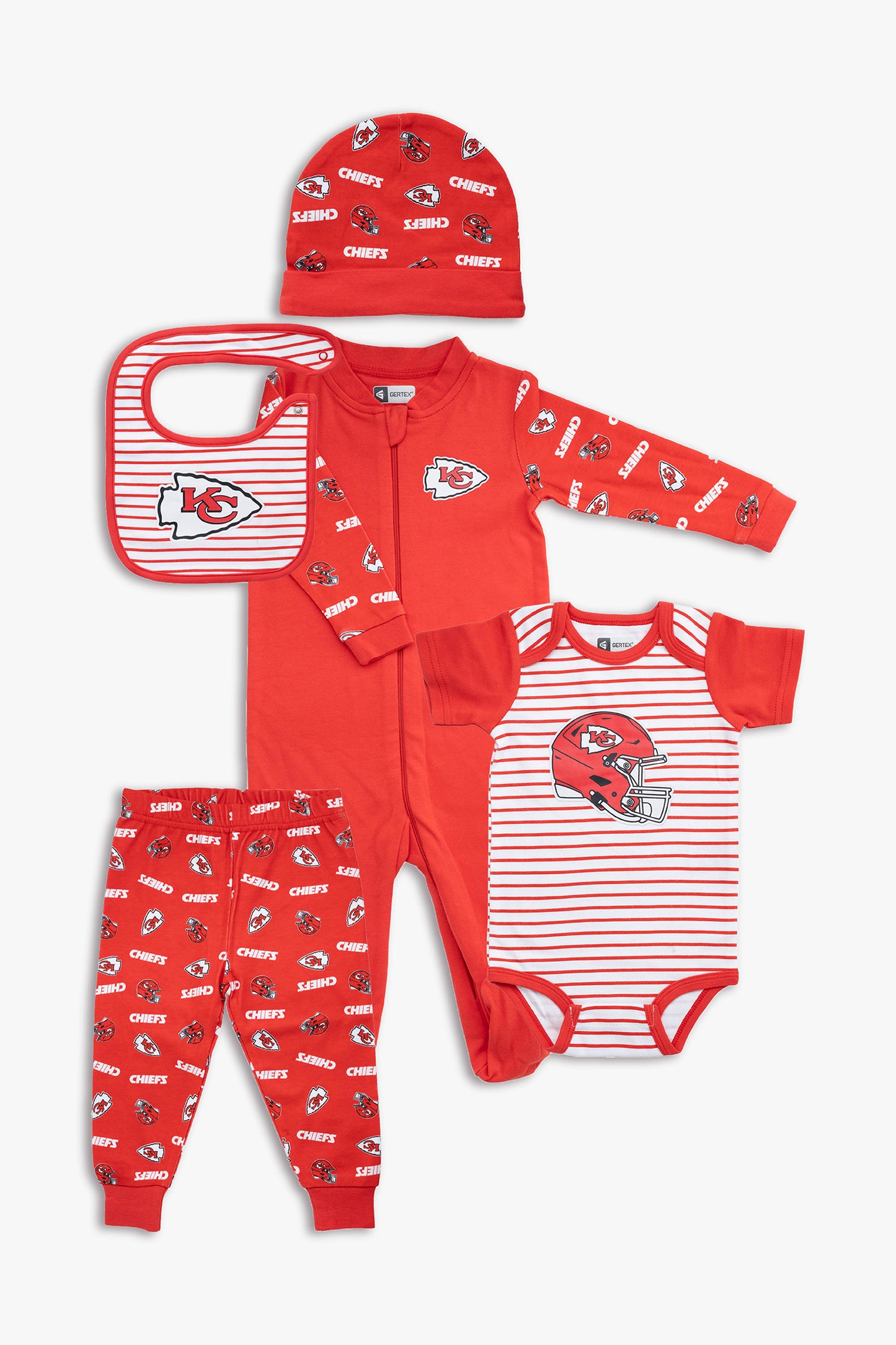 NFL Kansas City Chiefs 5-Piece Organic Cotton Baby Layette Gift Set