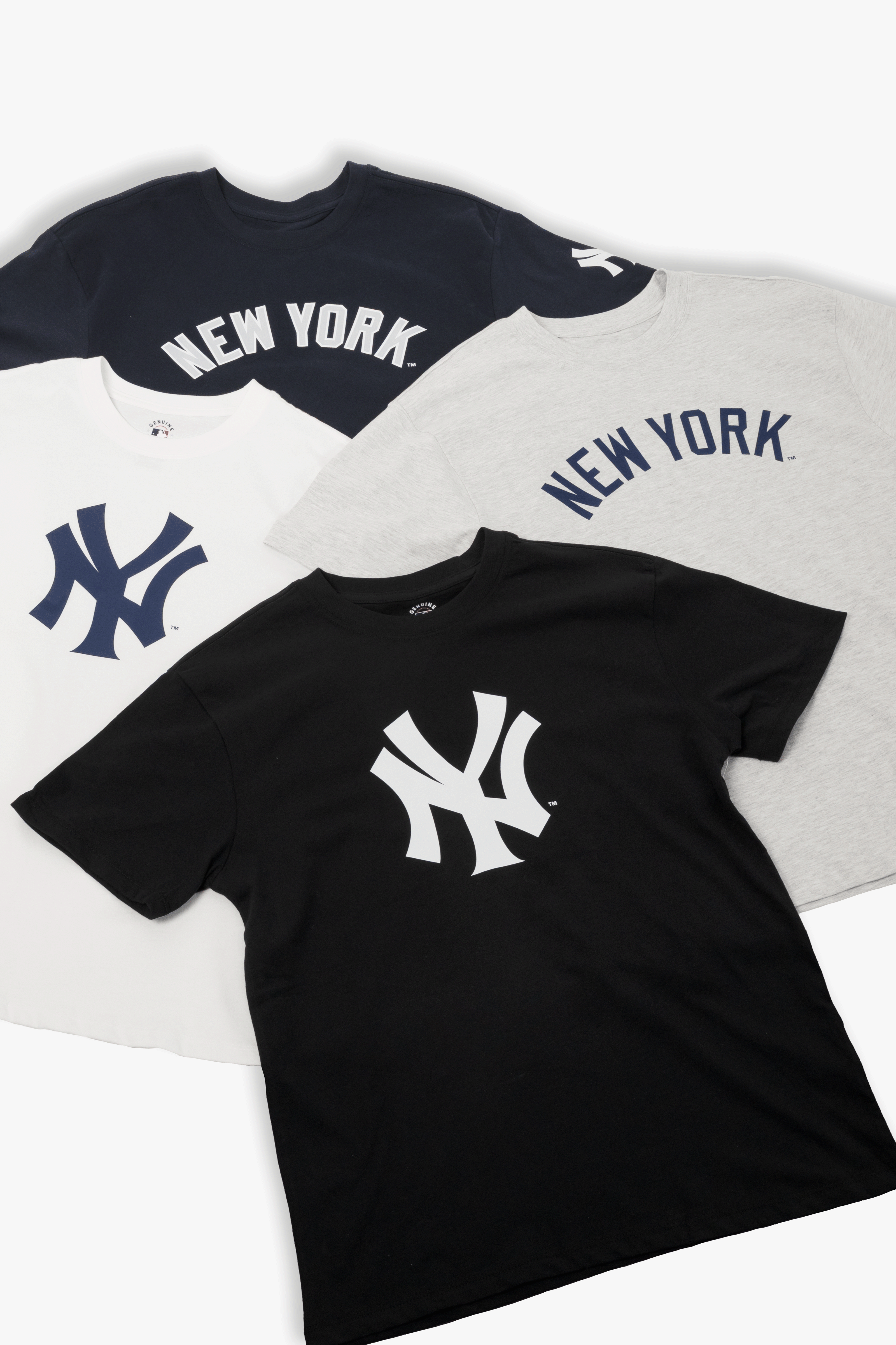 MLB New York Yankees Adult Cloud White T-Shirt, 100% Cotton Tee, Men Women XS-2XL