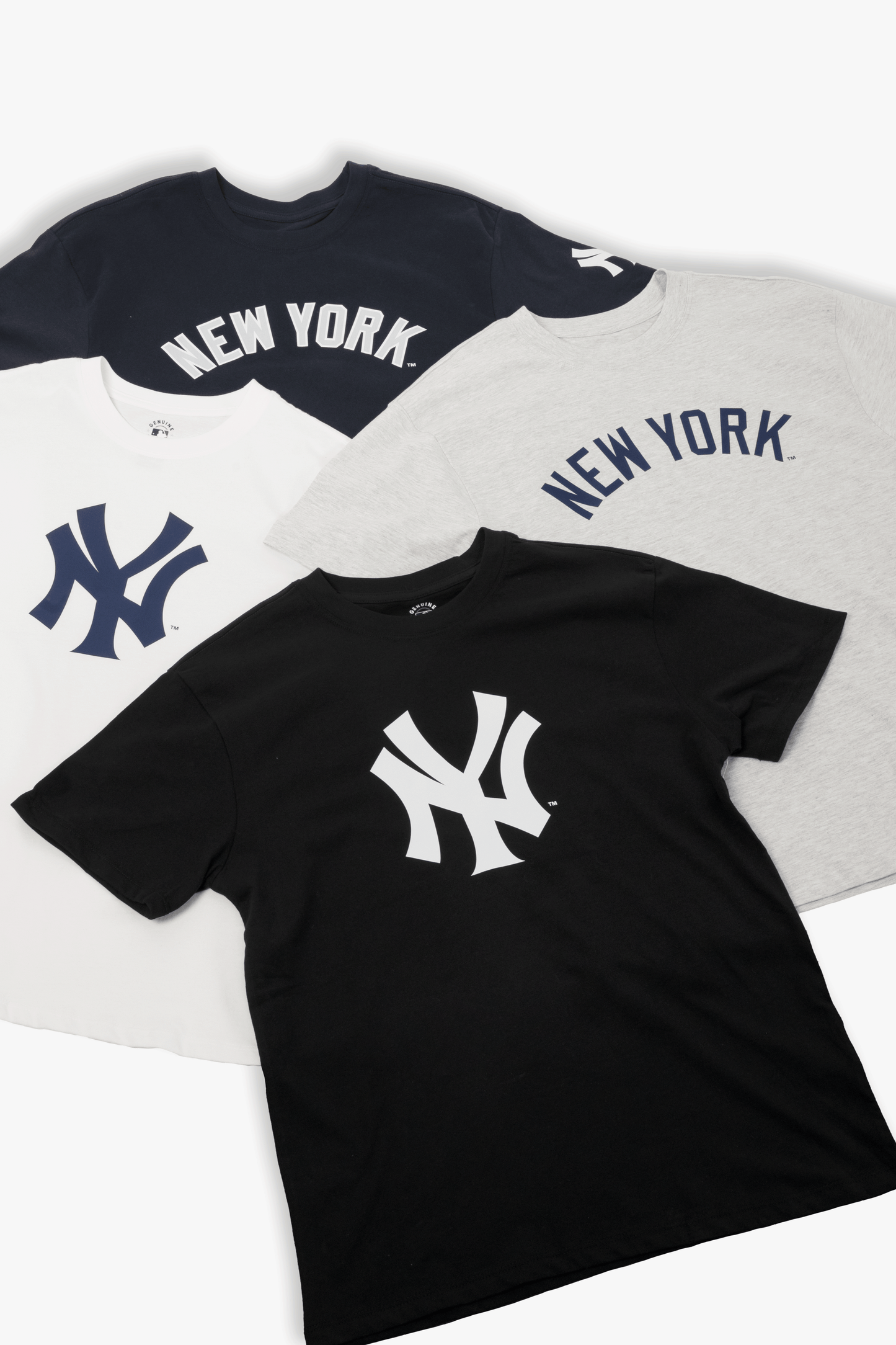 MLB New York Yankees Adult Cloud Black T-Shirt, 100% Cotton Tee, Men Women XS-2XL