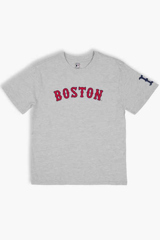 MLB Boston Red Sox Adult Cloud Heather Grey T-Shirt, 100% Cotton Tee, Men Women XS-2XL