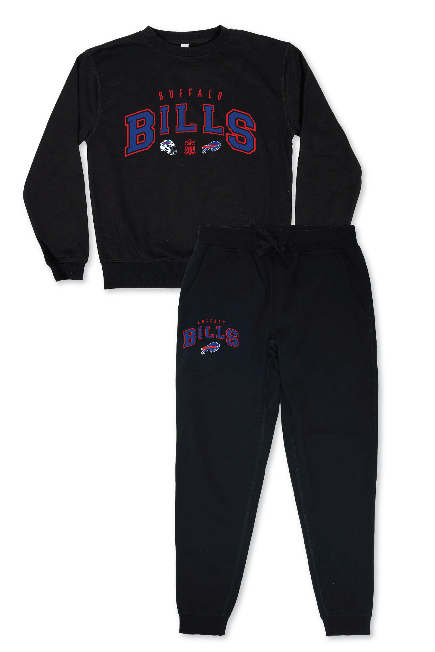 NFL Unisex Adult Black Distressed Vintage Varsity Lounge Set