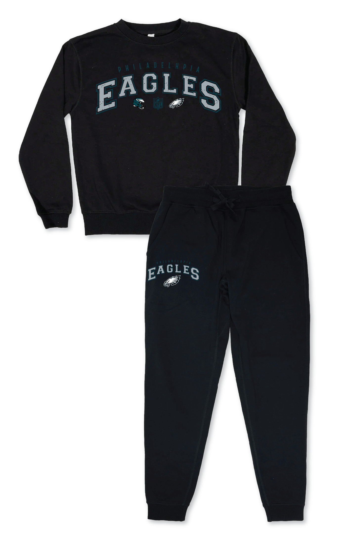 NFL Unisex Adult Black Distressed Vintage Varsity Lounge Set
