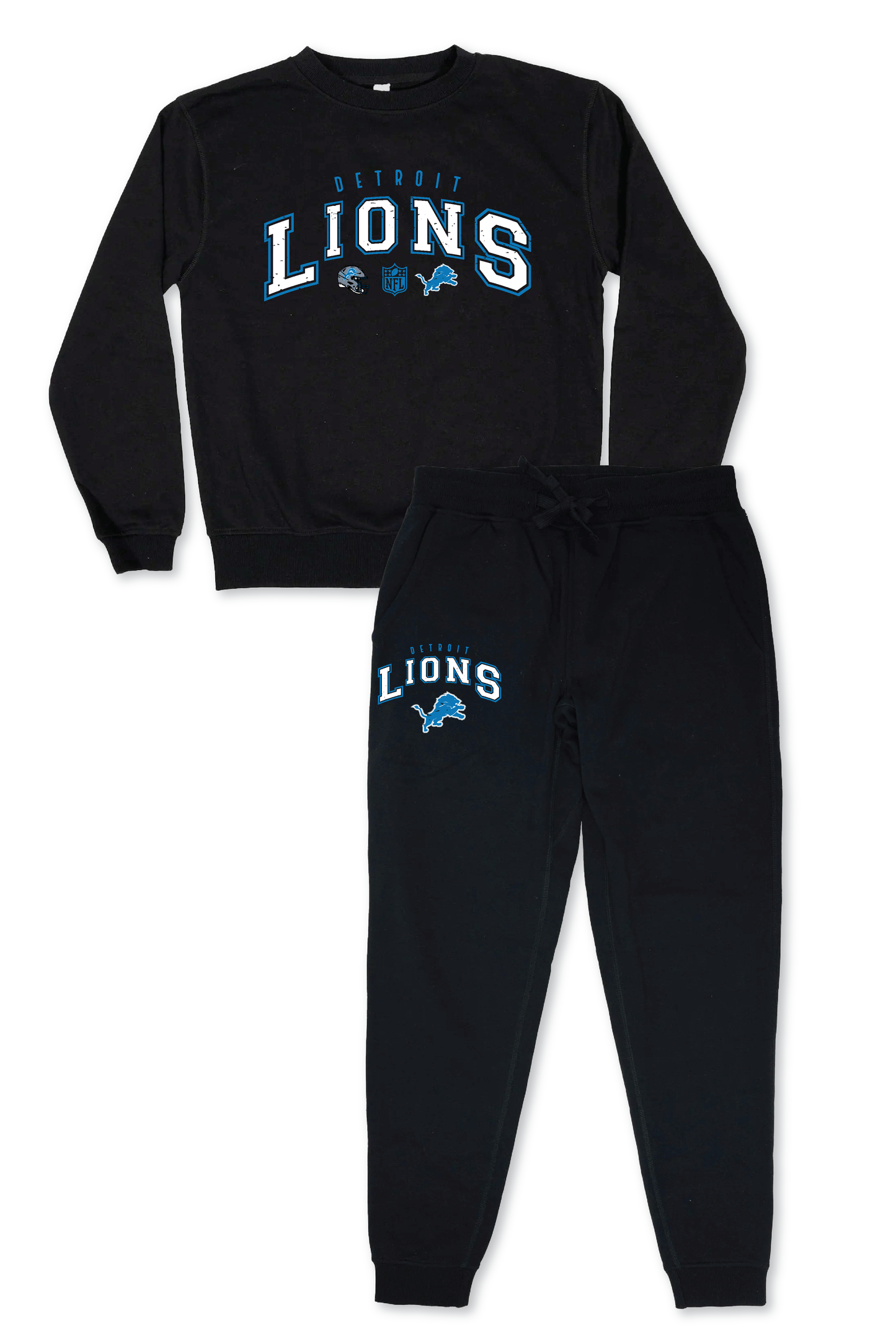 NFL Unisex Adult Black Distressed Vintage Varsity Lounge Set