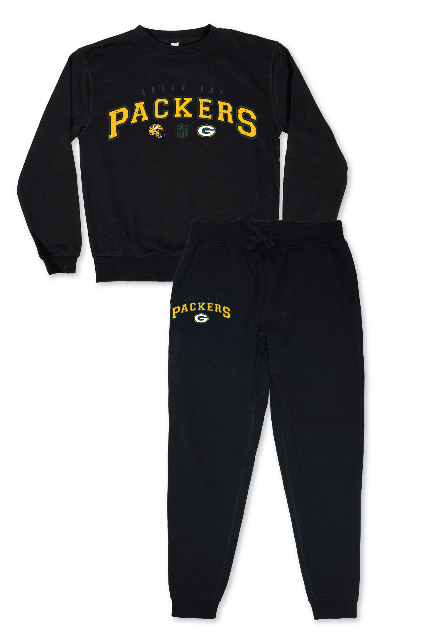 NFL Unisex Adult Black Distressed Vintage Varsity Lounge Set