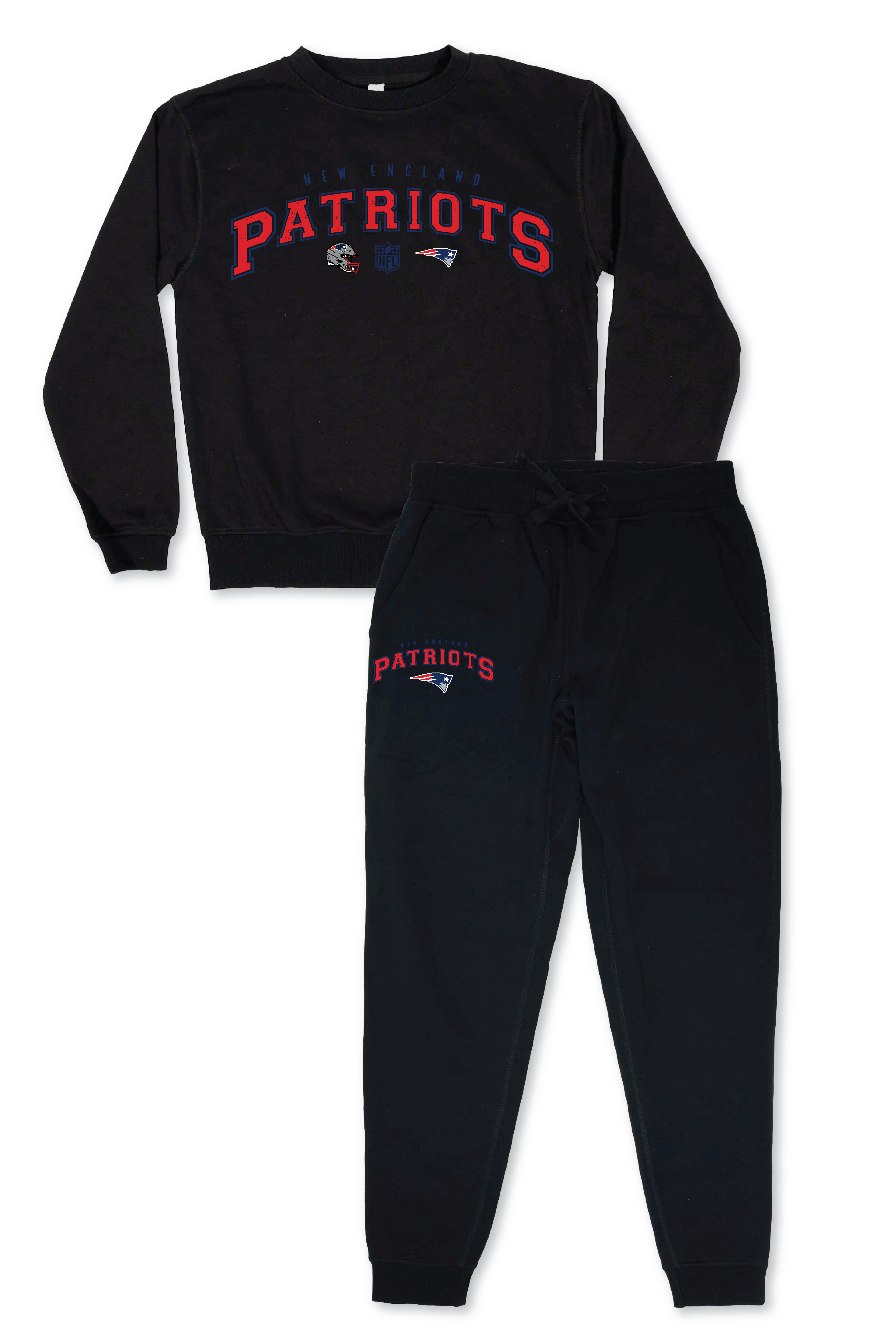 NFL Unisex Adult Black Distressed Vintage Varsity Lounge Set