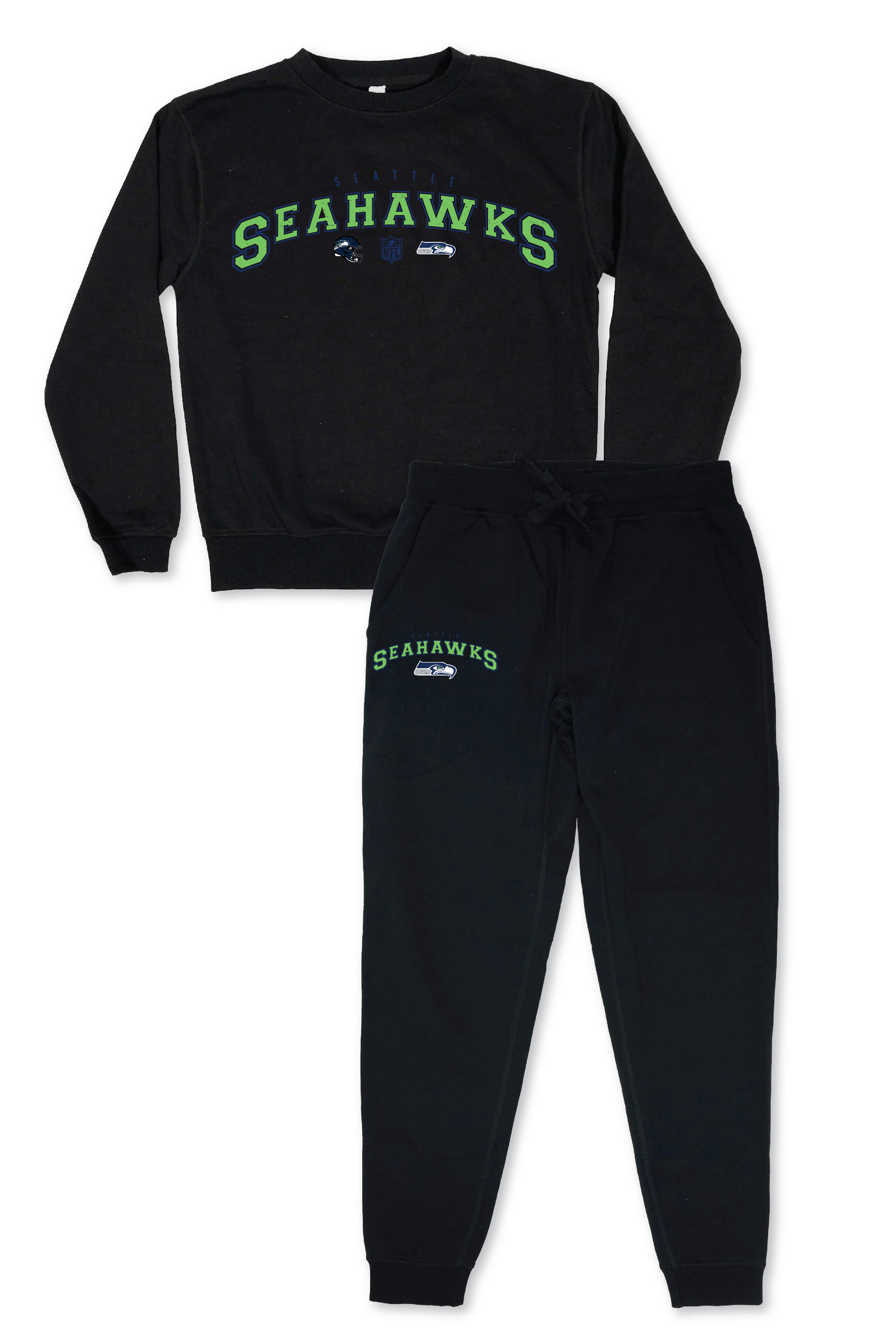 NFL Unisex Adult Black Distressed Vintage Varsity Lounge Set