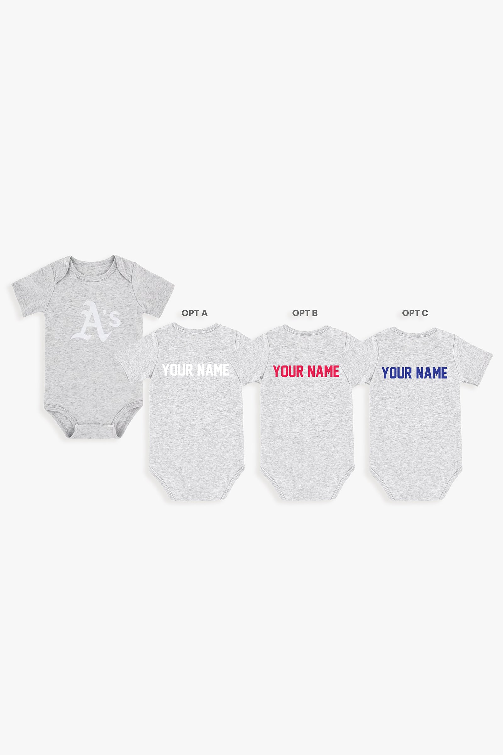 Gertex Customizable MLB Baby Onesie Bodysuit in Grey (6-9 Months)