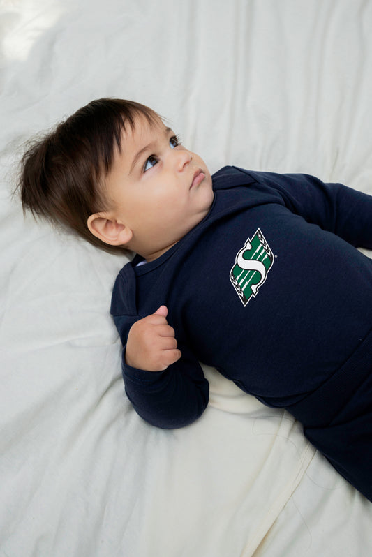 CFL Team Navy Organic Baby Long Sleeve Bodysuit