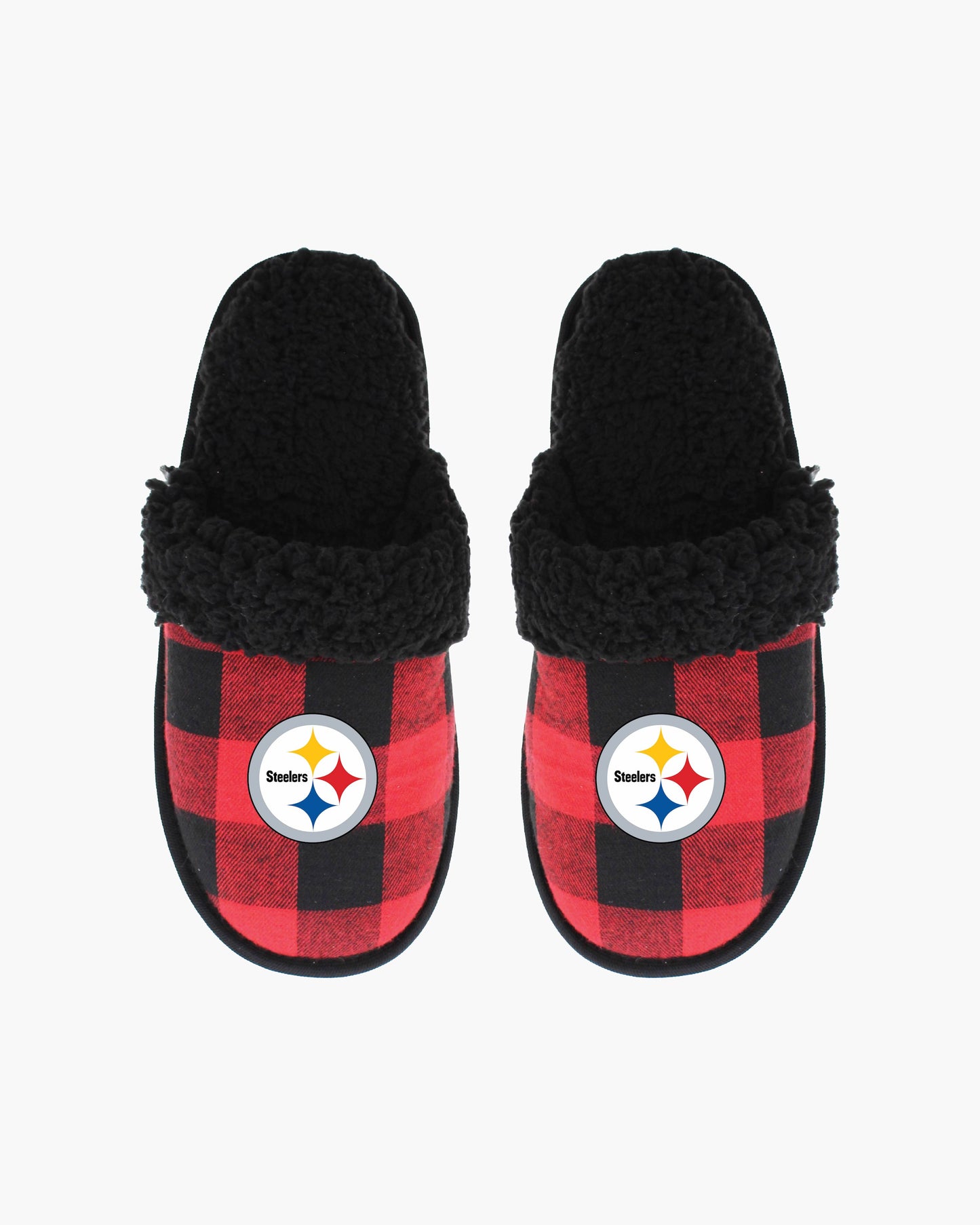 Women's NFL Sherpa Lined Buffalo Plaid Slippers