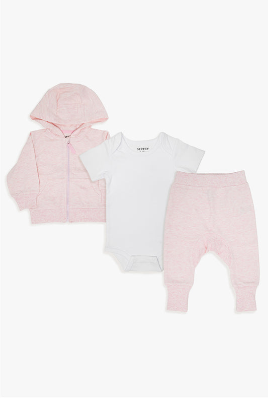 Organic Cotton Baby Sweatsuit Bundle Pink