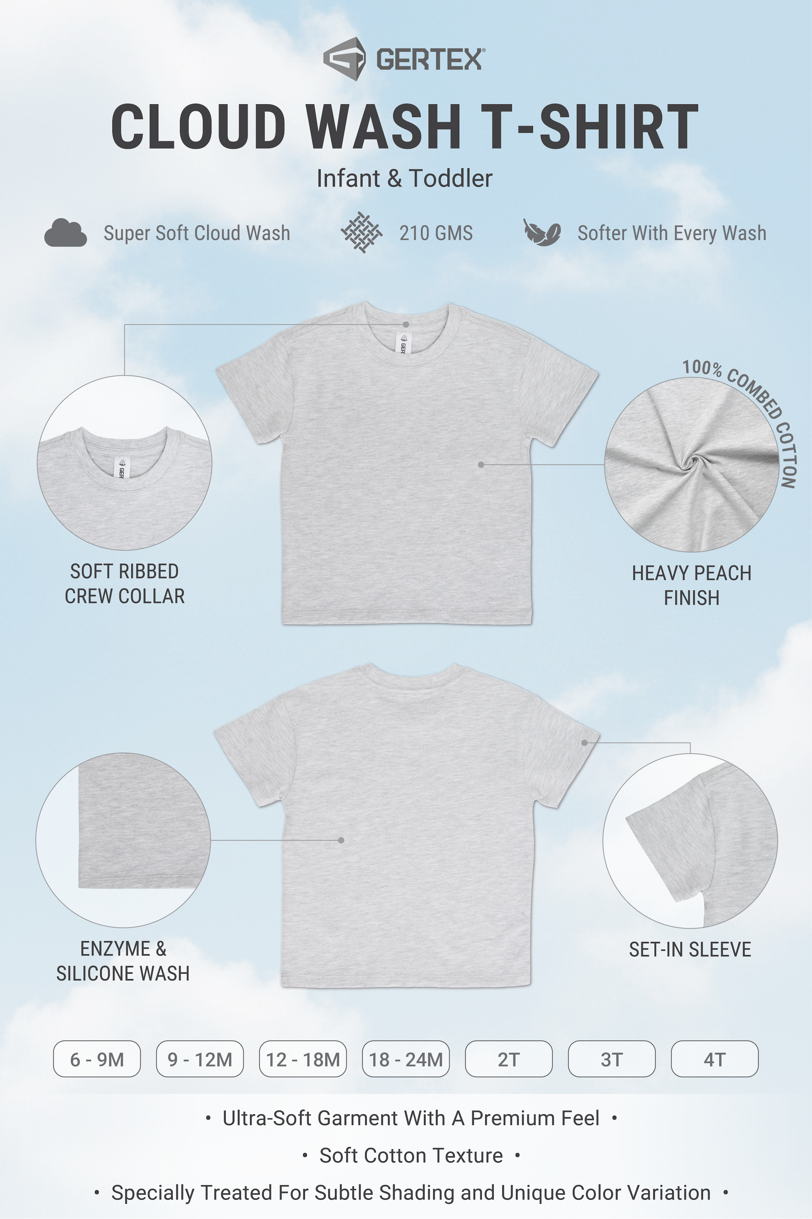 50th Anniversary Toronto Blue Jays Baby/Toddler T-Shirt, Soft Cloud Wash Combed Cotton, 6M-4T