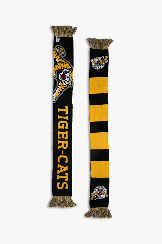 CFL Hamilton Tiger-cats Canadian Football League Adult Fan Scarf for Cold Weather | 150cm x 18cm