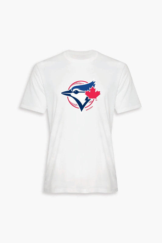 MLB Toronto Blue Jays Unisex White Cotton Fan T-Shirt with Several Logo Styles