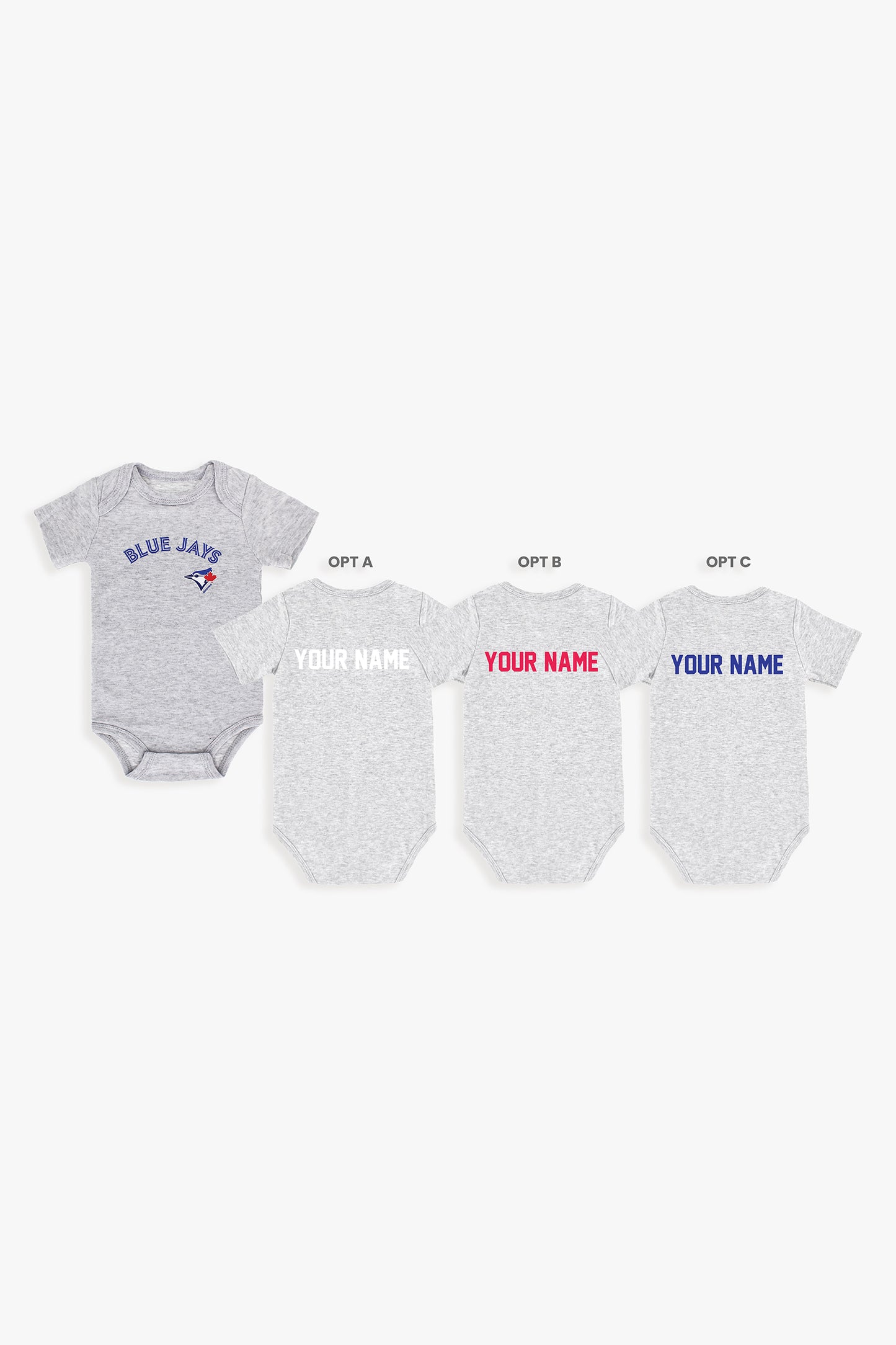 Gertex Customizable MLB Baby Onesie Bodysuit in Grey (6-9 Months)