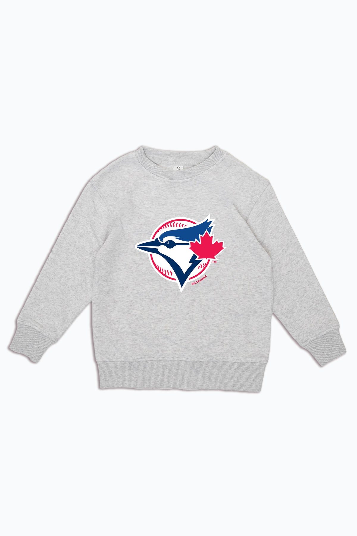 MLB Toronto Blue Jays Logo Crewneck Heather Grey Sweatshirt for Kids, Youth Pullover | Licensed Fan Apparel for Junior Boys, Girls