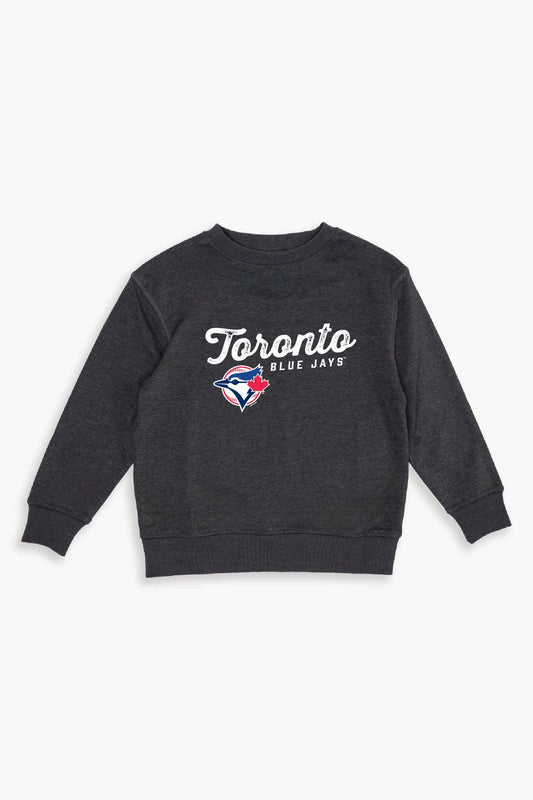 MLB Toronto Blue Jays Youth Crewneck Sweatshirt in Dark Grey (Kids)