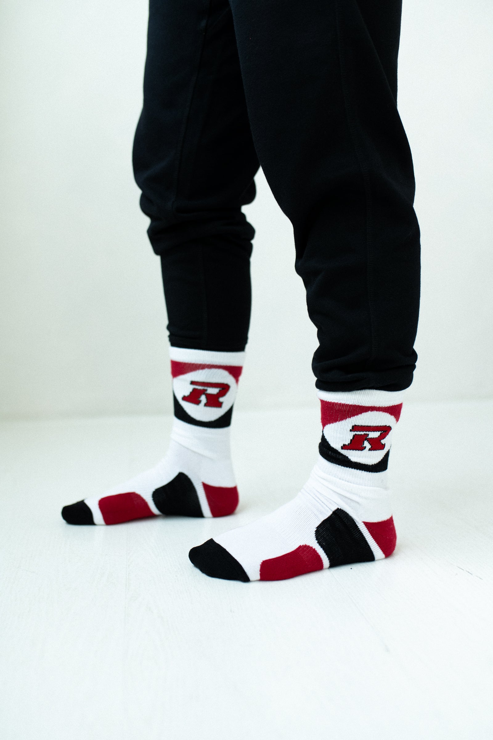 CFL Ottawa Redblacks Men's 3-Pack Cotton Crew Socks With Cushioned Sole