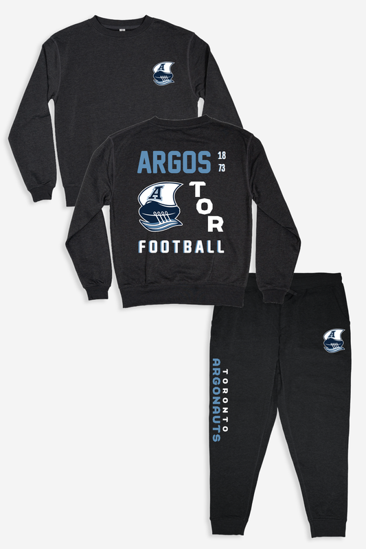 CFL Toronto Argonauts Dark Grey Unisex Adult Matching French Terry Cotton Lounge Set