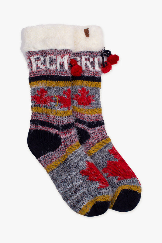 Gilbins Mens-Womens Christmas Holiday Fuzzy Socks with Grips Non
