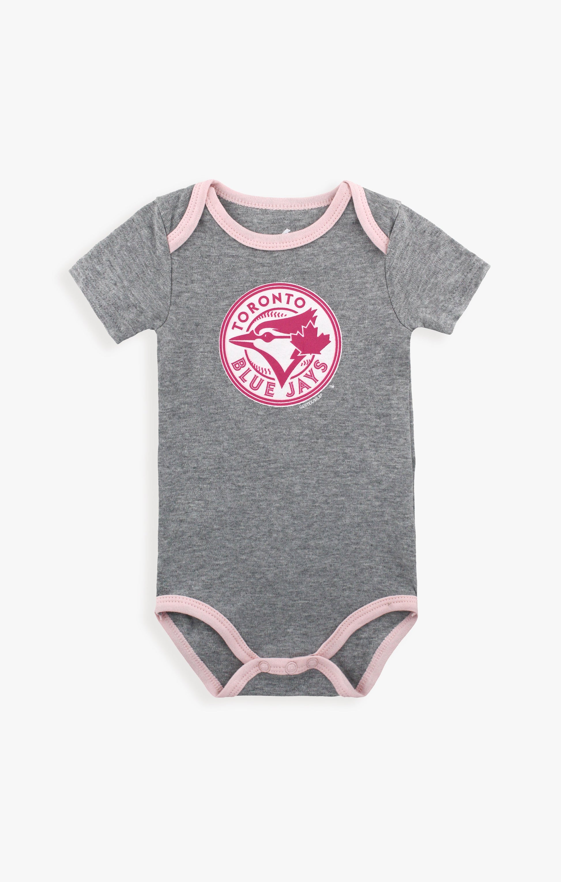 Gertex MLB Toronto Blue Jays 3 Pack Baby Onesie Body Suits in Pink