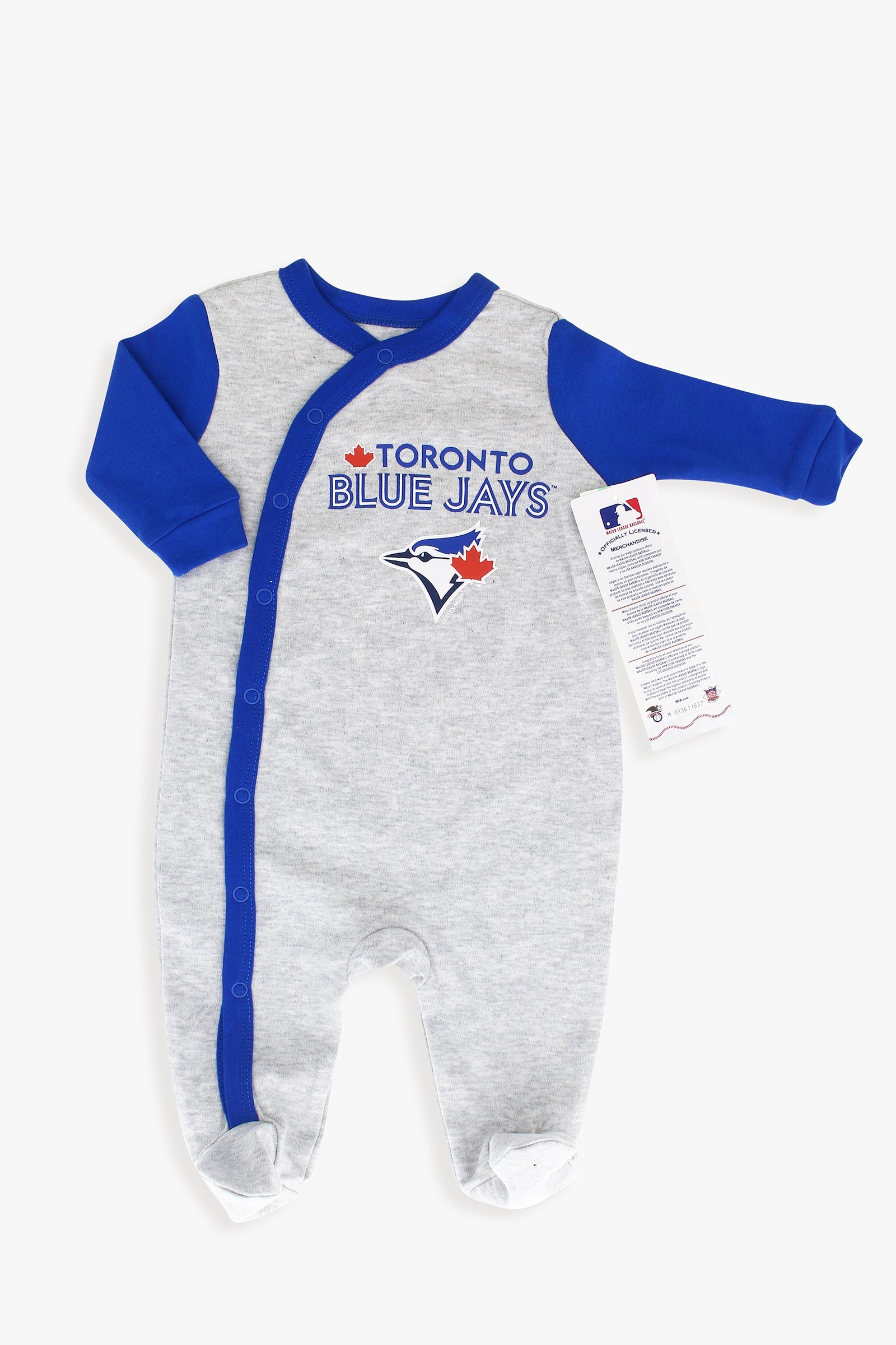 Gertex MLB Toronto Blue Jays Baby Grey Footed Sleeper