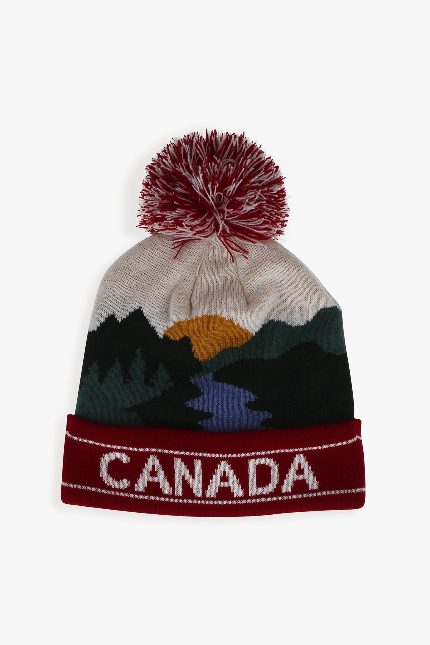 Great Northern Canada Adult Fleece Lined Hat With Scenic Landscape