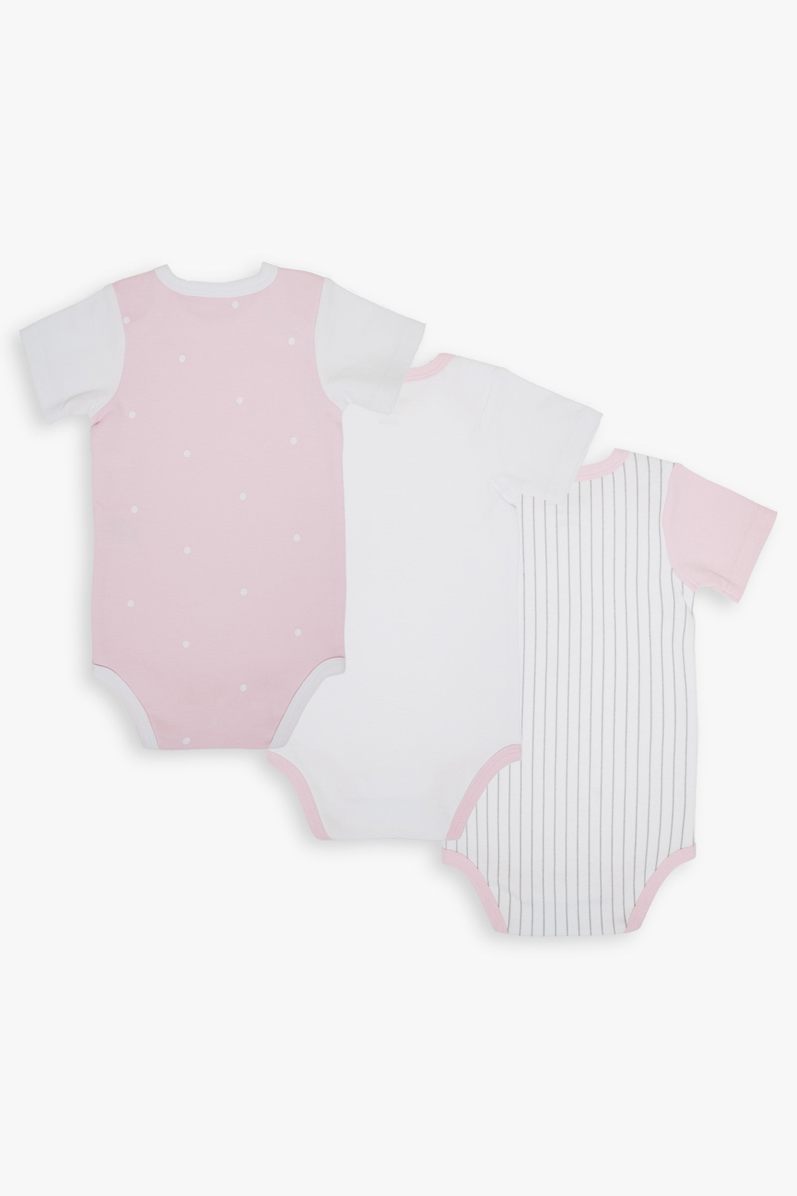 Girls Infant Soft As A Grape Pink/Purple Toronto Blue Jays 3-Pack Rookie Bodysuit Set