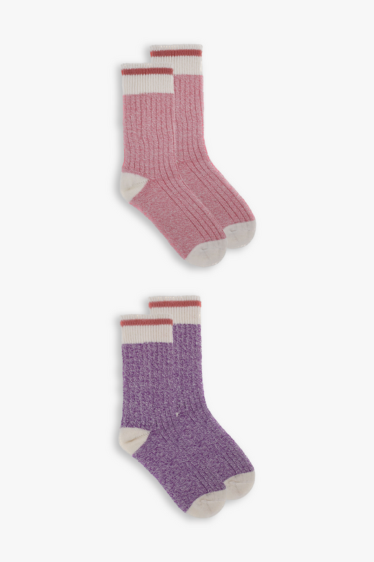 Colourful Ladies 2-Pack Boot Socks
