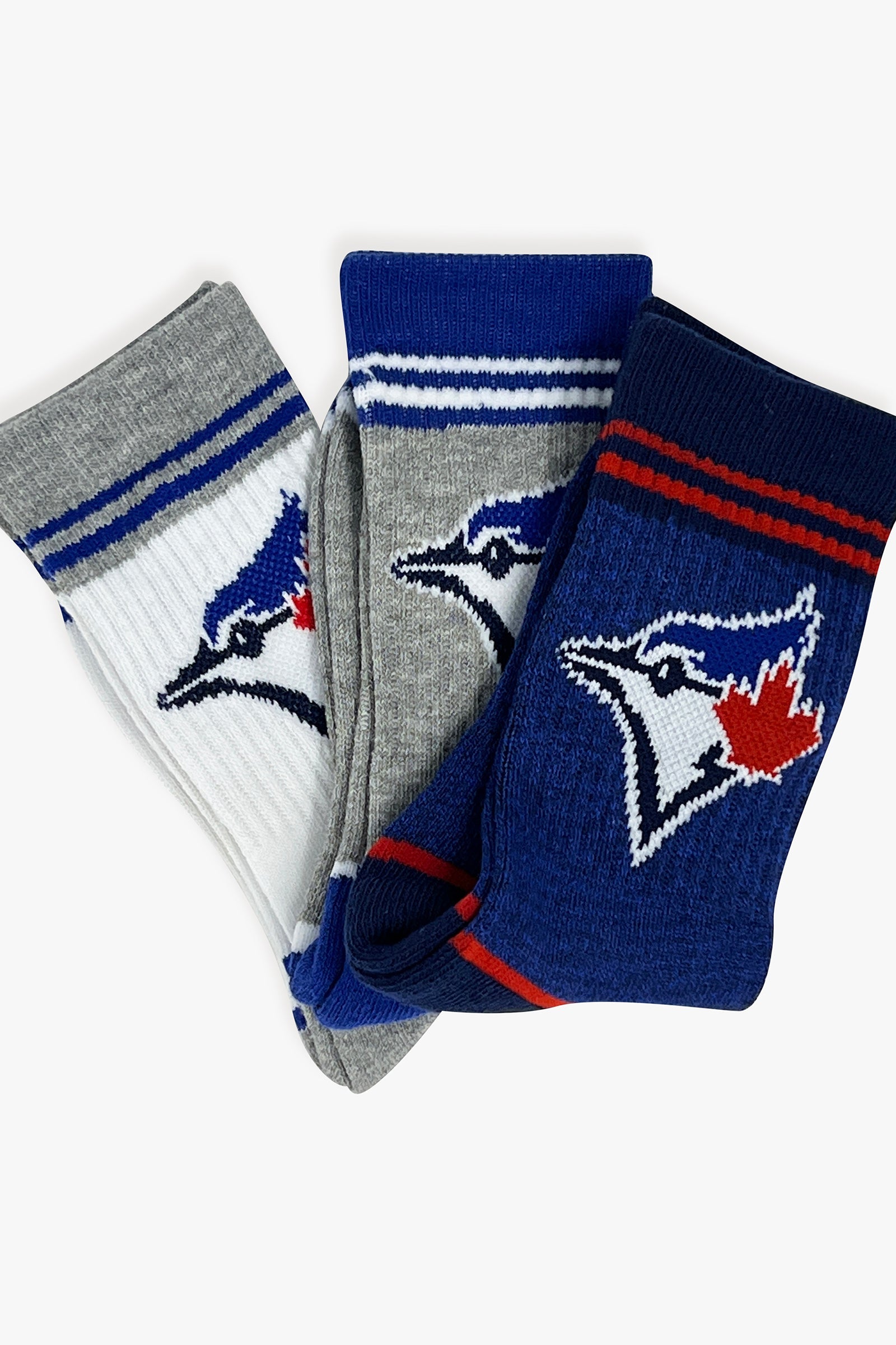 3-Pack Toronto Blue Jays Boys Sport Crew Socks | Gertex 3-Pack Toronto Blue Jays Boys Sport Crew Socks | Gertex